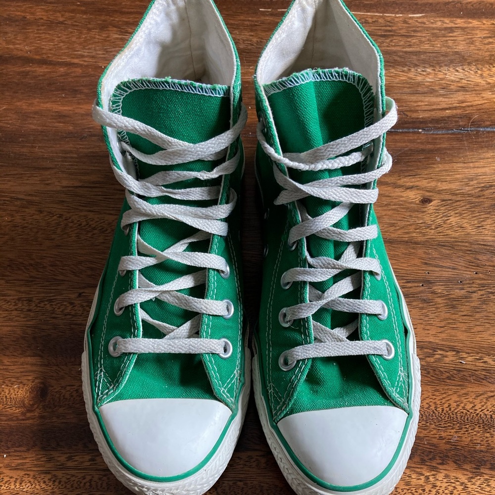 Green High-Top Converse Shoes